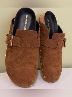 Veronica Beard Chestnut  Slip-On Mule Women's Fern Clogs size 8M women H21N2